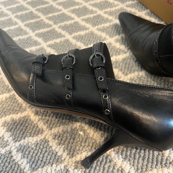 Vintage Walter Steiger Point Toe Booties 7.5 EUC Leather Luxury Designer Unique - Picture 4 of 7